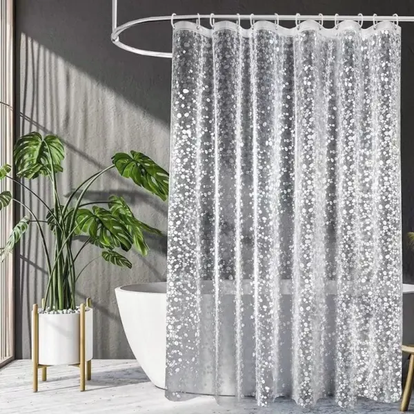 103135-b262a8.webp Modern Pebble Pattern Transparent Shower Curtain