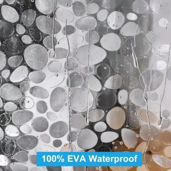 103135-c67616.webp Modern Pebble Pattern Transparent Shower Curtain