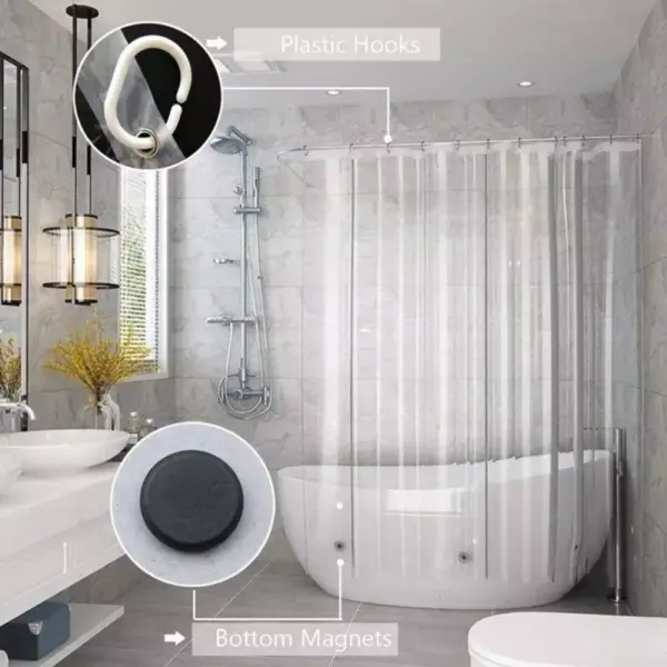 103136-0a683e.webp Premium Transparent Waterproof Shower Curtain with Hooks