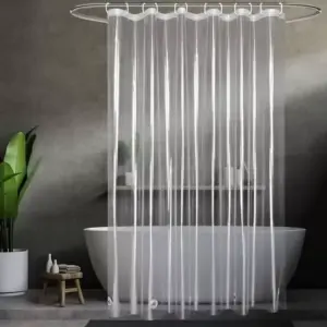 103136-3d751e.webp Premium Transparent Waterproof Shower Curtain with Hooks