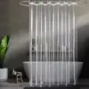 103136-48cf73.webp Premium Transparent Waterproof Shower Curtain with Hooks