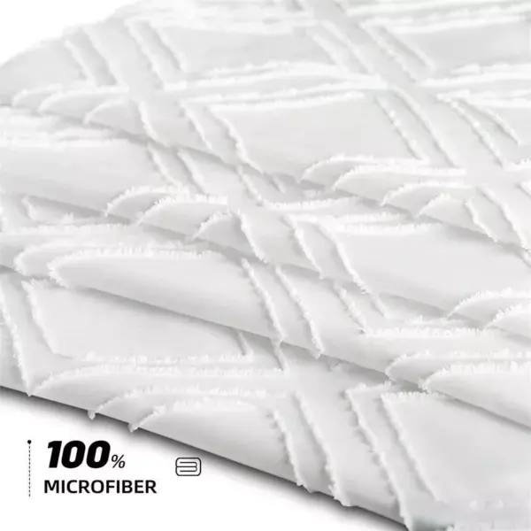 103137-aa8426.webp Elegant White Diamond Tufted Shower Curtain: Chic Farmhouse Style