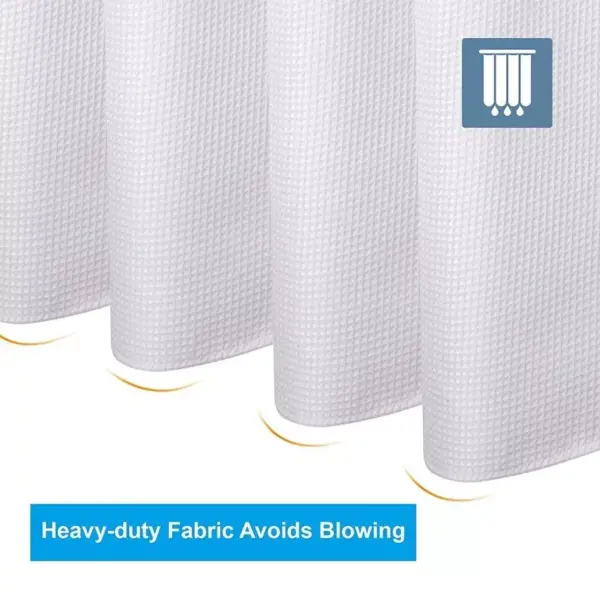 103140-293bb6.webp Luxurious Waffle Plaid Shower Curtain with Quick-Dry Waterproof Design