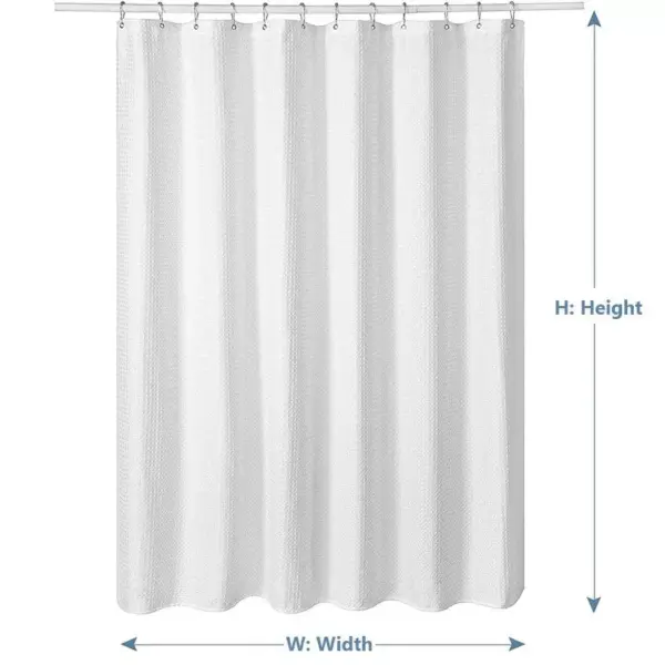 103140-397211.webp Luxurious Waffle Plaid Shower Curtain with Quick-Dry Waterproof Design