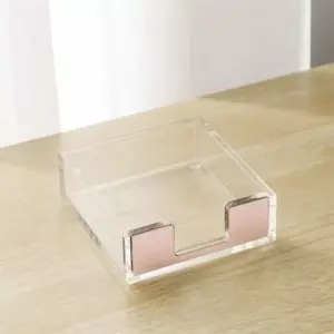 103145-9f9315.webp Rose Gold Acrylic Sticky Notes Holder