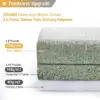 103191-91b568.webp Luxury Waterproof Linen-Texture Shower Curtain with Silver Hooks
