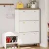 103455-e8a0c5.webp 3-Drawer Flip Shoe Cabinet with Bench