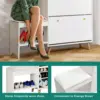 103455-ee2cb4.webp 3-Drawer Flip Shoe Cabinet with Bench