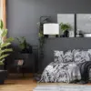 103461-14ab40.webp 58" Matte Black Floor Lamp with White Linen Shade - Contemporary Nordic Design