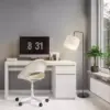 103461-86eee2.webp 58" Matte Black Floor Lamp with White Linen Shade - Contemporary Nordic Design