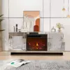 103462-08776b.webp Mirrored Fireplace TV Stand with Crushed Diamonds & LED Flame – 50" TV Console