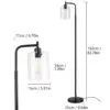 Elegant Nordic-Inspired Metal LED Floor Lamp with Glass Shade