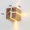 Modern Solid Wood LED Wall Lamp