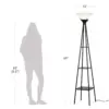 103504-26246e.webp 69" Charcoal Metal Floor Lamp with Built-In Shelves for Home Decor