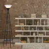 103504-55c401.webp 69" Charcoal Metal Floor Lamp with Built-In Shelves for Home Decor