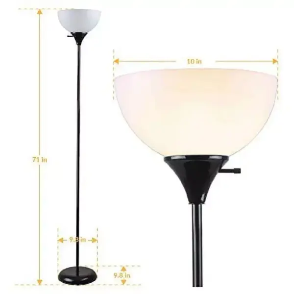 103514-033fc0.webp LED Torchiere Floor Lamp 71" - Modern Uplighting for Bedroom and Living Room
