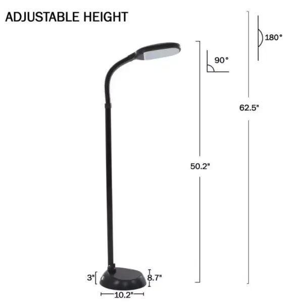 103519-ffb16a.webp Adjustable LED Floor Lamp - Contemporary Design for Living Room, Bedroom, and Office
