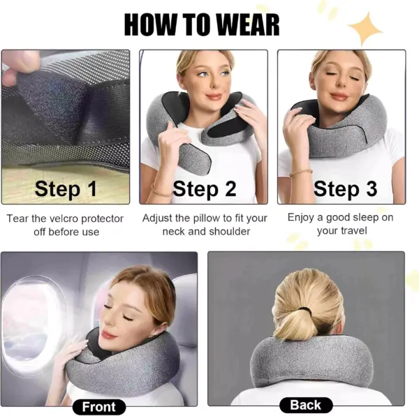 95569-13e4d4.webp Travel Neck Pillow Memory Foam U-Shaped Adjustable Neck Support Pillow