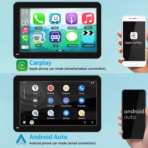 95576-b88187.webp Universal 7-inch Touchscreen Car MP5 Player with Wireless Apple CarPlay & Android Auto