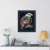 American Flag Bald Eagle Framed Vertical Poster - Printed Poster - Patriotic Framed Vertical Poster