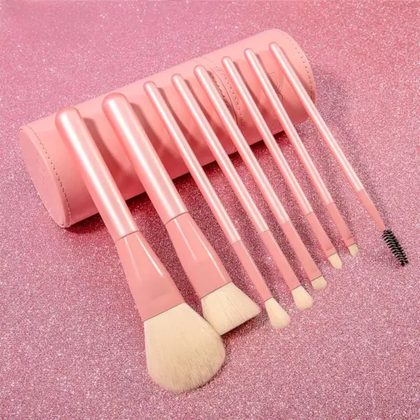 95648-cfa75a.webp Professional 8-Piece Pink Makeup Brush Set