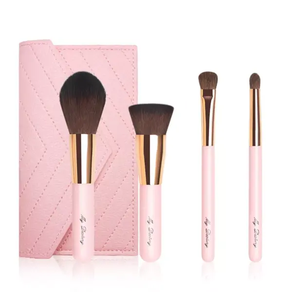 96159-e3cdc7.webp 4Pcs Portable Mini Pink Makeup Brushes Set with Bag for Travel