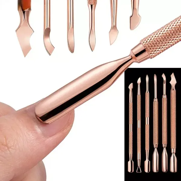 Stainless Steel Dual-ended Cuticle Pusher and Dead Skin Remover