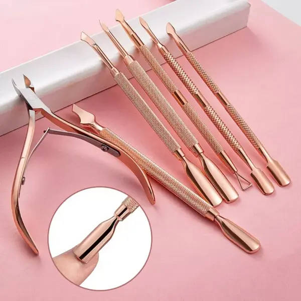 Stainless Steel Dual-ended Cuticle Pusher and Dead Skin Remover
