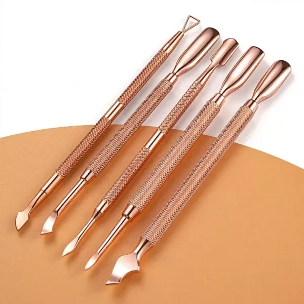 Stainless Steel Dual-ended Cuticle Pusher and Dead Skin Remover