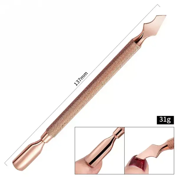 Stainless Steel Dual-ended Cuticle Pusher and Dead Skin Remover