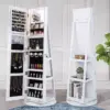 96455-003184.webp Full Length Mirror Jewelry Armoire with LED Lights