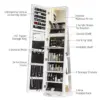 96455-0338f0.webp Full Length Mirror Jewelry Armoire with LED Lights