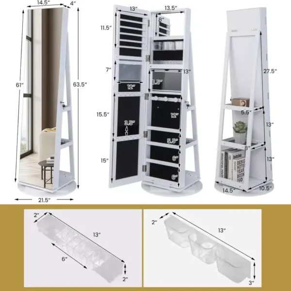 96455-4caab1.webp Full Length Mirror Jewelry Armoire with LED Lights