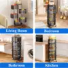 5-Tier Rotating Fruit and Vegetable Basket with Metal Lid