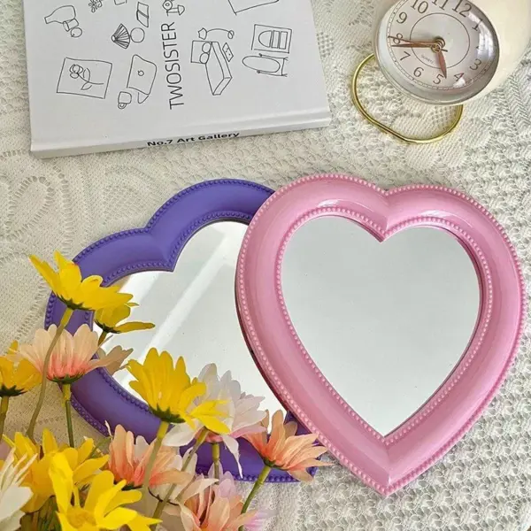 96458-cae489.webp Heart-Shaped Decorative Wall & Desk Mirror for Home Decor