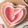 96461-538efb.webp Charming Heart-Shaped Strawberry Ceramic Bowl