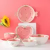 96461-f6ac67.webp Charming Heart-Shaped Strawberry Ceramic Bowl
