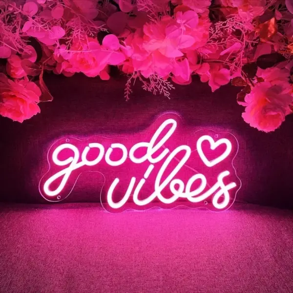 96783-3765dd.webp LED Neon "Good Vibes" Sign for Beauty, Gaming, and Party Decor