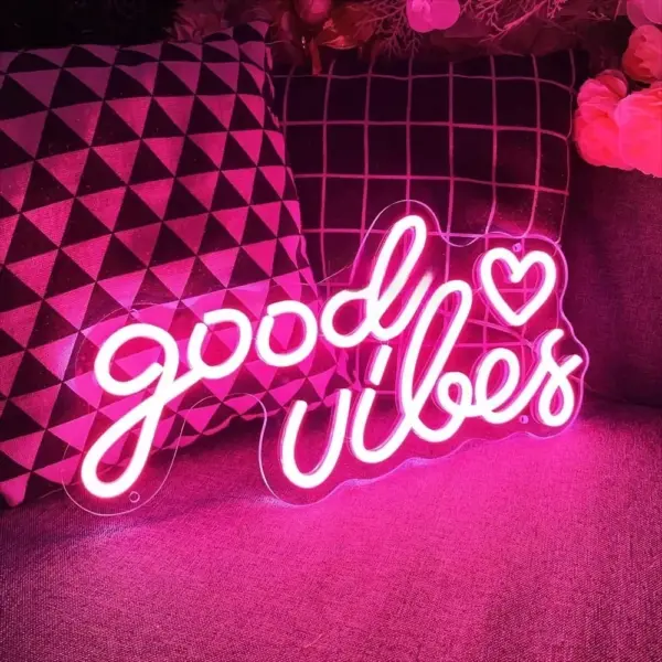 96783-6e0d0b.webp LED Neon "Good Vibes" Sign for Beauty, Gaming, and Party Decor