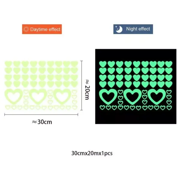 96784-906d5b.webp Glow-in-the-Dark Heart Wall Stickers