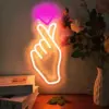 USB Powered Heart & Finger Neon Sign Light for Romantic Decor