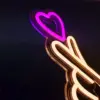 USB Powered Heart & Finger Neon Sign Light for Romantic Decor
