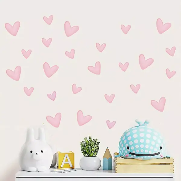 96788-673d8a.webp Pink Heart Wall Decals Set