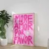 Colorful "More Amor Por Favor" Canvas Wall Art