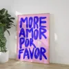Colorful "More Amor Por Favor" Canvas Wall Art