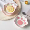 96807-fa74d5.webp Cute Cat's Paw Ceramic Dessert Plate