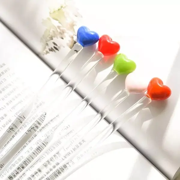 96810-428a01.webp Colorful Heart-Shaped Glass Stirring Rod for Drinks & Decor