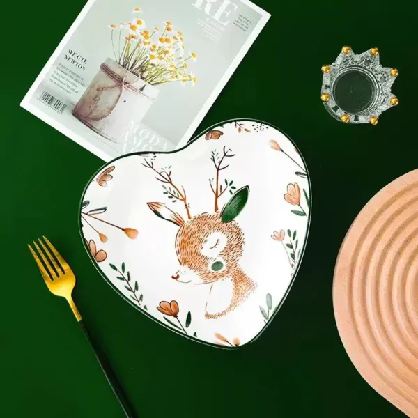 96869-1c567b.webp Charming Heart-Shaped Ceramic Plate for Romantic Dining & Dessert Presentation