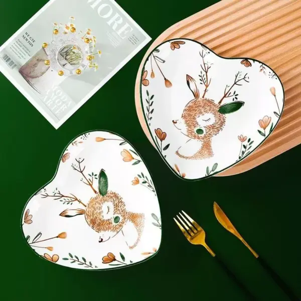 96869-bb4f55.webp Charming Heart-Shaped Ceramic Plate for Romantic Dining & Dessert Presentation