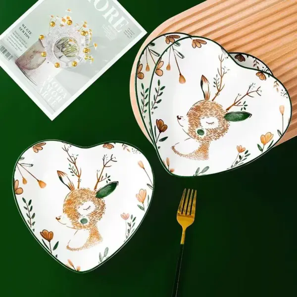 96869-d8ee5d.webp Charming Heart-Shaped Ceramic Plate for Romantic Dining & Dessert Presentation